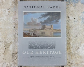 1965 Pembrokeshire Coast National Park Poster, Paul Sandby, Milford Haven, Travel and Tourism, walking trail, wall art decor