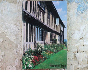 1970s Original National Trust Poster, Smallhythe Place, Tenterden, Kent, England, heritage conservation, wall art retro decor