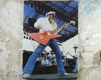 1984 ZZ Top Poster, licenced to Anabas AA136, blues hard rock, band music, wall art decor