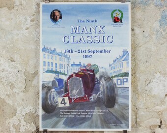 1997 The 9th Manx Classic, Vintage Car Rally enthusiasts, Isle of Man, motor sport motorsport, wall art decor