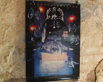 Vintage Movie Poster The Empire Strikes Back Special Edition 1997 1990s darth vader star destroyer wall art reprint cinema film memorabilia