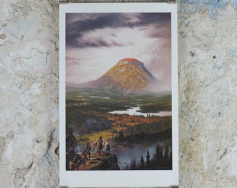 1998 Tolkien Silmarillion Poster, Turin at Amon Rudh, by Ted Nasmith, Middle Earth pre Lord of the Rings, print wall art decor