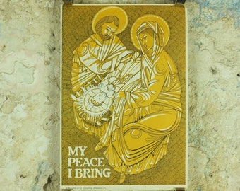Christmas Nativity Poster, My Peace I Bring, Jesus Mary and Joseph, Knights of Columba, Province 21, Burnley East Lancashire and Glasgow