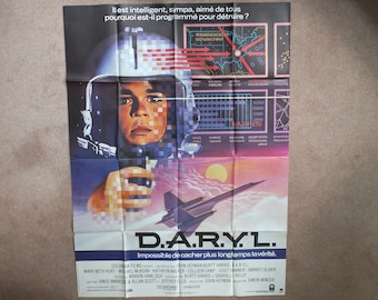 Original Vintage French Movie Poster D.A.R.Y.L. DARYL 1985 wall art affiche de film science fiction adventure robot airplane