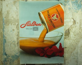 Vintage Swiss Chocolate and Praline Creme Poster, Stalden brand praline creme, 1962 advertising poster, by Weider, wall art retro 1960s