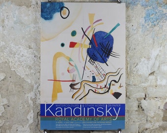 1999 Royal Academy of Arts Poster, Wassily Kandinsky, Untitled 1921, abstract art and expressionism, gallery exhibition wall art 1990s