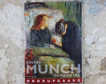 Edvard Munch Poster, The Sick Child, Ordrupgaard, Expressionism, Symbolism, Det syke barn, gallery exhibition, wall art decor