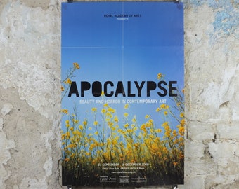 2000 Royal Academy of Arts Poster, Apocalypse, Beauty and Horror in Contemporary Art, artist gallery exhibition, wall art decor
