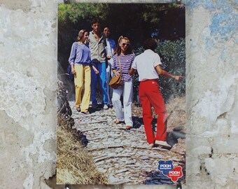 1983 Pooh Jeans Poster, Pooh Jeans System, Pooh Sportswear, Italy style chic fashion, advertising retro wall art decor