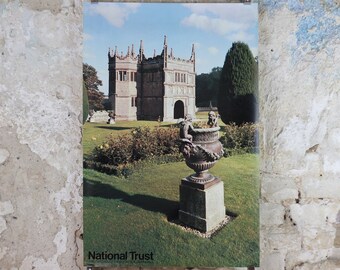1970s Original National Trust Poster, The Gatehouse, Lanhydrock, Cornwall, England, heritage conservation, wall art retro decor
