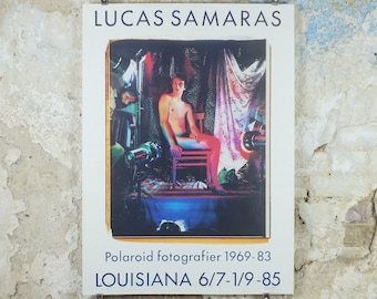 1985 Lucas Samaras Poster, male nude, Polaroid fotografier 1969-83, Louisiana, Copenhagen, photography gallery exhibition, wall art decor