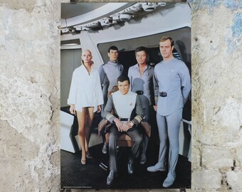Original Vintage Star Trek the Movie Poster, Captain Kirk, Spock, McCoy, Nimoy, Ilia, Decker wall art cinema film memorabilia 1980