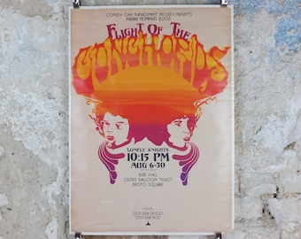 2003 Flight of the Conchords Poster, Lonely Knights, Edinburgh Fringe, Jemaine Clement, Bret McKenzie, folk rock music, wall art decor