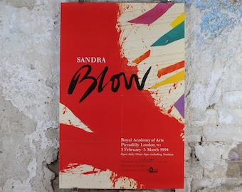 1994 Royal Academy of Arts Poster, Sandra Blow, Vivace II from 1988, abstract art, gallery exhibition, wall art decor