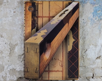 Industrial Antique Tools Poster, The Tool Shop, Needham Market, Suffolk, carpentry square, industrial wall art retro decor