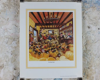 1974 Original Vintage Guinness Poster, The Wool Pack, by Norman Thewell, pub lovers, advertising ale Irish stout print, wall art retro