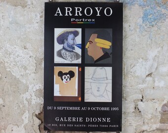 1995 Carlos Arroyo Poster, Mickey Mouse-Cristobal Colon 1992, Pop Art, gallery exhibition, wall art decor