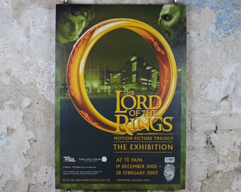 2002 The Lord of the Rings Exhibition Poster, Te Papa Museum, Wellington New Zealand, The One Ring, J.R.R. Tolkien, , fantasy wall art decor