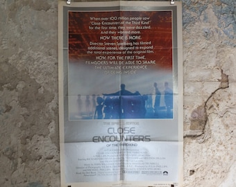 Original Vintage Movie Poster Close Encounters Third Kind 1980 1980s wall art special edition US one sheet cinema film memorabilia