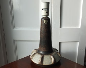 1960s Michael Andersen & Sons Danish Lamp, 6450, Scandinavian Design, lighting, earthy pottery ceramic, table or desk lamp