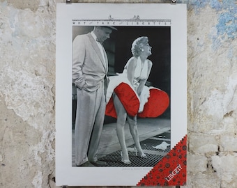 1987 Vintage Liberty Poster, Jubilee by Marilyn Monroe, London Regent Street Department Store, Seven Year Itch, wall art decor