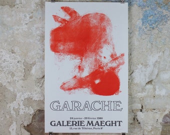 1980 Claude Garache Poster, female nude, Galerie Maeght, amazing condition, Pop Art, gallery exhibition, wall art decor