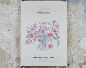 1983 Paul Gell Poster, Watercolours, Francis Kyle Gallery, London, gallery exhibition wall art decor