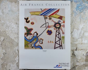 1988 Air France Collection Poster, Joyride by Martin Bradley, Modernism, Commemorative Edition, Aviation, tourism vacation wall art