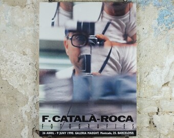 1990 Francesc Catalá-Roca Poster, Galeria Maeght Barcelona, Photographer, gallery exhibition wall art decor