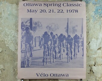 1978 Ottawa Cycling Poster, Ottawa Spring Classic, Quebec, Canada, vélo, racing bike, road racing, Mamil, wall art retro decor