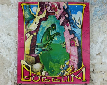 1969 Lord of the Rings Gollum Poster, Smeagol by D. de S. Pernes, J.R.R. Tolkien, Middle Earth, Third Age fantasy fiction wall art decor