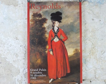 1985 Joshua Reynolds Poster, Lady Worsely portrait 1776, Grand Palais, impressionists, artist gallery exhibition wall art decor