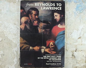 1991 Royal Academy of Arts Poster, John Singleton Copley, "The Tribute Money" 1782 artist gallery exhibition, wall art decor