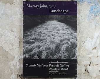 1999 Murray Johnson Poster, Kielder Forest Northumberland, Scottish National Portrait Gallery, landscape, gallery exhibition wall art decor