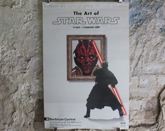 Vintage Poster Barbican The Art of Star Wars 2000 Darth Maul Centre Gallery Exhibition London EC2 Lucasfilm wall art film memorabilia 2000s