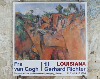 1994 Paul Cezanne Poster, The Bibémus Quarry 1899, Impressionism, Post-Impressionism, Cubism, gallery exhibition, wall art decor