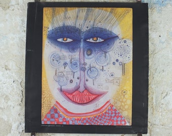 1991 Friedensreich Hundertwasser Poster, Meadowman, Wiesenmann, L'Homme Pre, 728, original poster, wall art decor