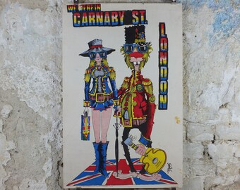 1967 Carnaby Street Poster, I was Lord Kitchener's Valet, by Hans, psychedelic swinging sixties, fashion Advertising, wall art decor