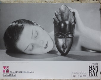 2008 Man Ray Poster, Black and White, Noire et Blanche, 1936, Dada in Vogue, surrealism, photography gallery exhibition, wall art decor