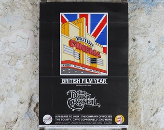 1985 British Film Year Poster, The Dark Crystal, British Cinema, wall art film memorabilia decor