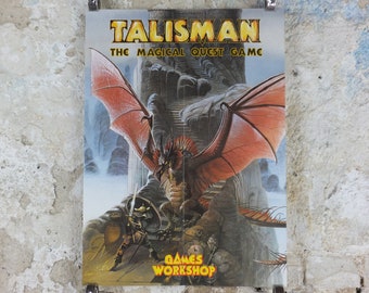 1983 Talisman Poster, The Magical Quest Game from Games Workshop, 1st and 2nd Edition picture by Chris Achilleos, fantasy wall art decor