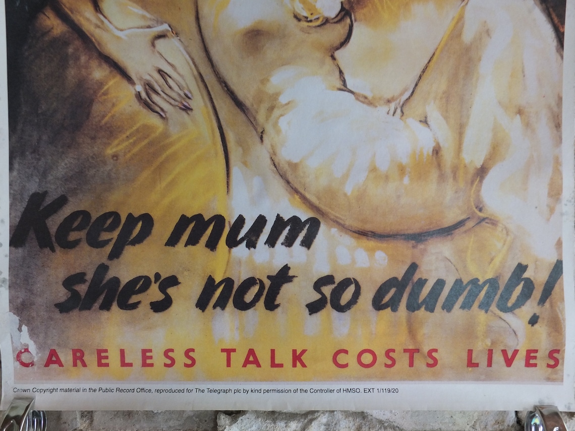 Keep Mum - She's Not so Dumb! - Harold Forster (attr.) - Framed art Print