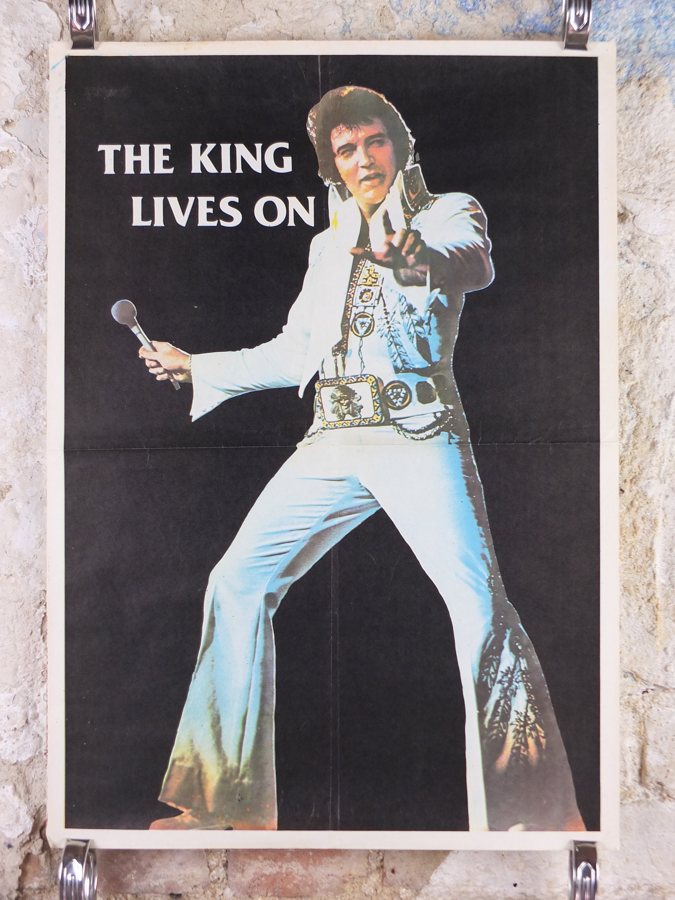 Vintage Elvis Presley Poster 1977 the King Lives On Elvis Etsy UK