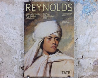 2005 Sir Joshua Reynolds Poster, Portrait of Omai 1776, Tate Britain Gallery London, Portrait painter, Mai gallery exhibition wall art decor