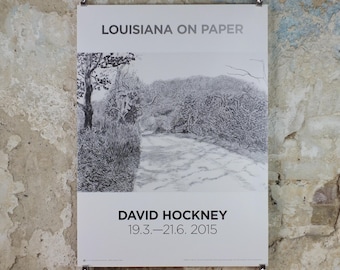 2015 David Hockney Poster, The Arrival of Spring in 2013, Louisiana Museum of Modern Art, Pop Art, gallery exhibition wall art decor