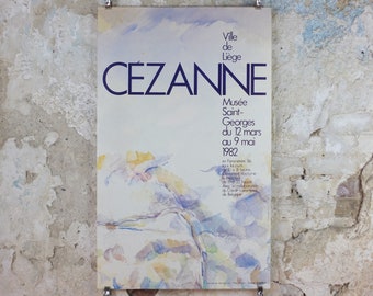 1982 Paul Cezanne Poster, Impressionism, Post-Impressionism, Cubism, gallery exhibition, wall art decor