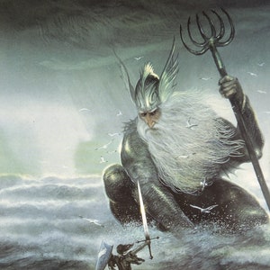 1999 Tolkien Unfinished Tales Poster, Ulmo Lord of Waters, by John Howe ...