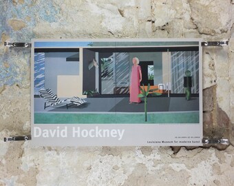 2001 David Hockney Poster, Beverly Hills Housewife 1966, Louisiana Museum of Modern Art, Pop Art, gallery exhibition wall art decor