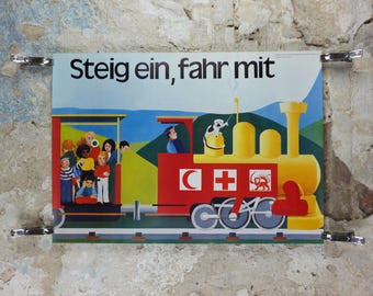 Red Cross Poster, Get in with us, International Federation of Red Cross and Red Crescent Societies (IFRC), humanitarian aid wall art decor