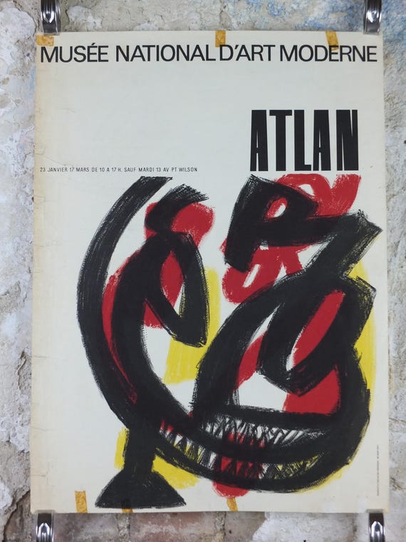 1963 Jean Michel Atlan Poster, Abstract Composition, Cobra